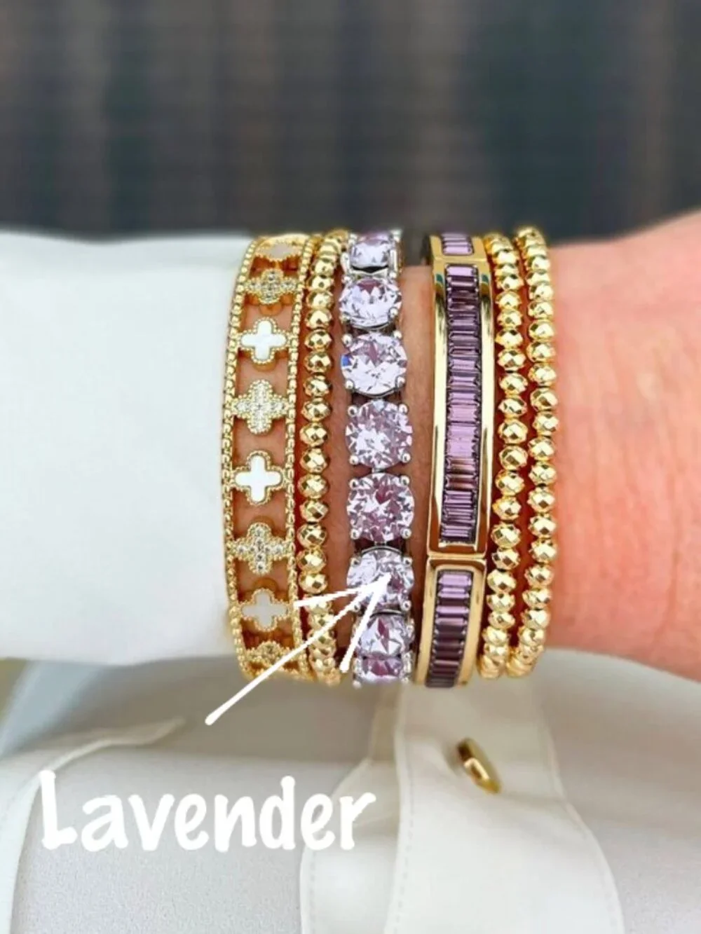 Park Lane Lavender Impression Tennis Bracelet